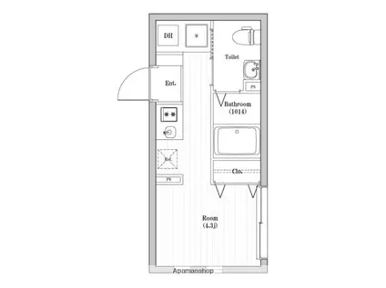 ハーモニーフラッツ不動前(ワンルーム/4階)の間取り写真