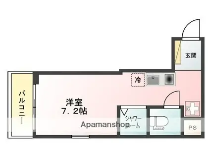 GLANSKY羽田(ワンルーム/1階)の間取り写真
