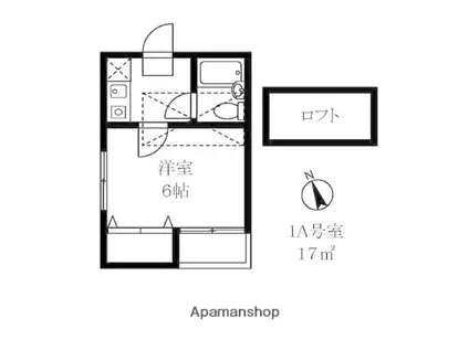 ベルデ鮫洲(1K/1階)の間取り写真