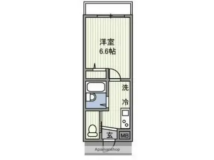 第43シンエイビル(1K/2階)の間取り写真