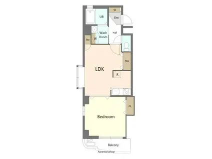 アールグレイ(1LDK/4階)の間取り写真