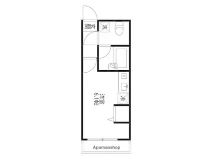 八景舎 西糀谷(ワンルーム/1階)の間取り写真