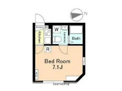 CHUMHANEDA(1K/2階)の間取り写真