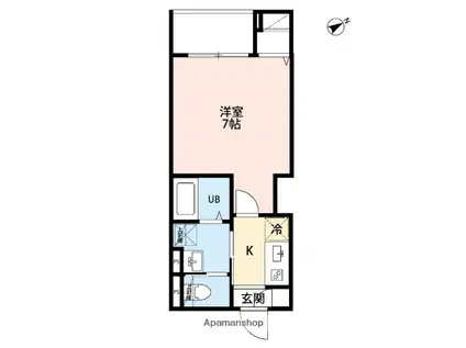 ROBOT HOME 六郷土手(1K/3階)の間取り写真