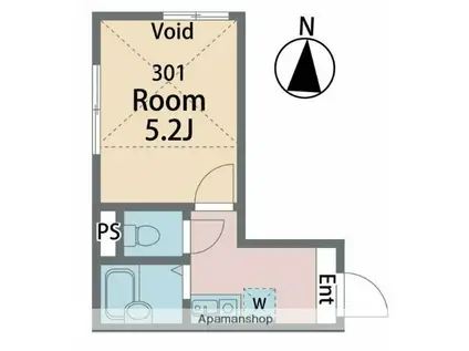 NICOアパート(1K/3階)の間取り写真