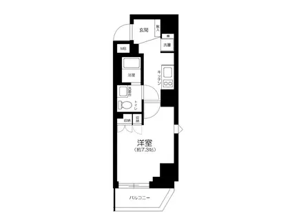 GRANSITE NAKAMEGURO(1K/2階)の間取り写真