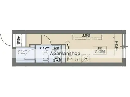 COCOFLAT大井町(ワンルーム/1階)の間取り写真
