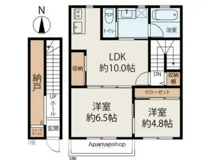 LUSTER-M(2SLDK/3階)の間取り写真