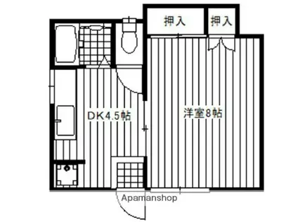 松原荘(1DK/1階)の間取り写真