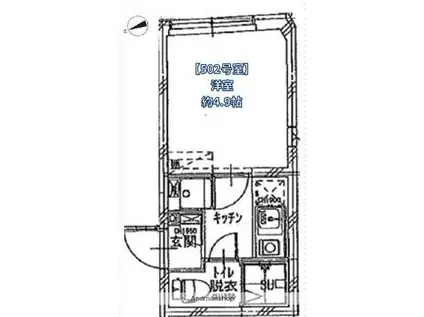セレフォート蒲田(1K/2階)の間取り写真
