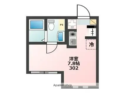 GLANZ碑文谷(ワンルーム/3階)の間取り写真