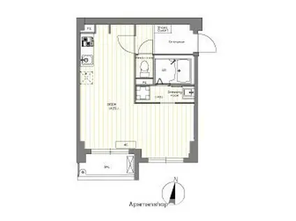 ラクレイス南品川(ワンルーム/3階)の間取り写真