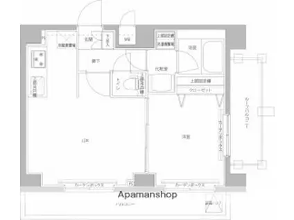 パティーナ京急蒲田(1LDK/5階)の間取り写真