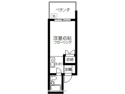 フローラルハイツ(ワンルーム/3階)の間取り写真