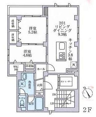 レルム頼Ⅴ(2LDK/2階)の間取り写真