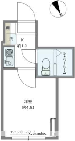 クレムレノ大井(1K/1階)の間取り写真