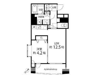 レニール本駒込(1LDK/10階)の間取り写真