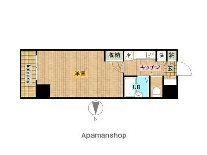 フェニックス中板橋(1K/4階)の間取り写真