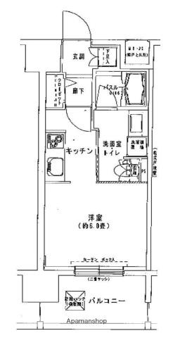 パークキューブ板橋本町(1K/5階)の間取り写真