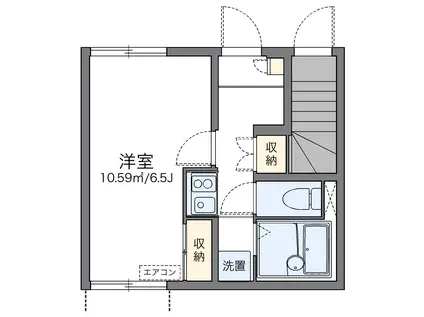 レオネクストサークル西台(1K/1階)の間取り写真