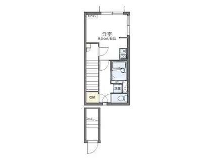 レオネクストトリニティコートK(ワンルーム/2階)の間取り写真