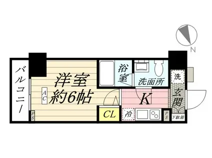 メインステージ北千住Ⅲ(1K/10階)の間取り写真