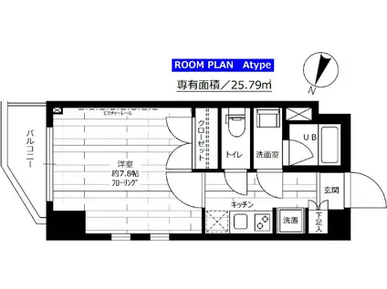 ステージファースト東十条(1K/3階)の間取り写真