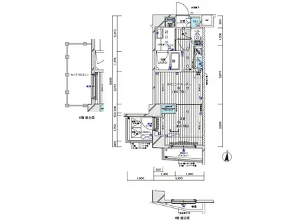 メインステージ板橋ウエスト(1DK/1階)の間取り写真