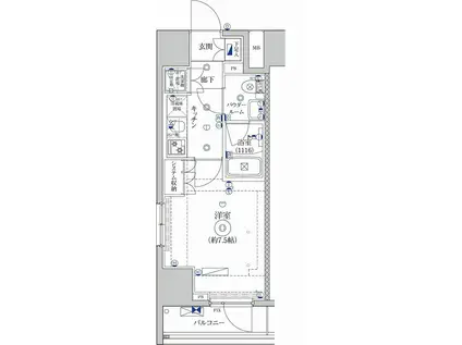 セジョリ板橋坂下(1K/4階)の間取り写真