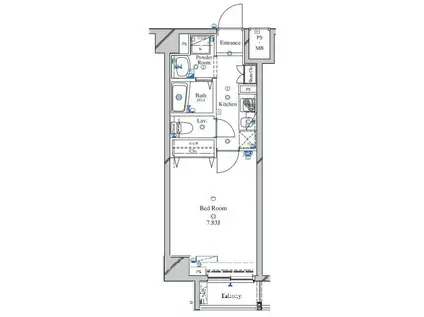 ARTESSIMO LINK ROSSO(1K/3階)の間取り写真