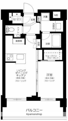 クリオラベルヴィ王子(1LDK/4階)の間取り写真