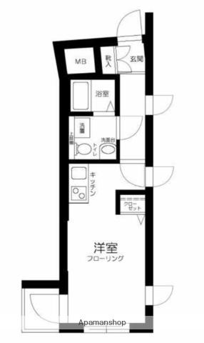 小石川フィエルテ(ワンルーム/1階)の間取り写真