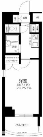 ベルファース志村坂上アリコルージュ(1K/7階)の間取り写真