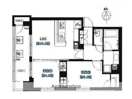 クラッシーコート北大塚(1SLDK/4階)の間取り写真