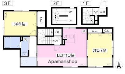 パルNAKAGAWA(2LDK/3階)の間取り写真