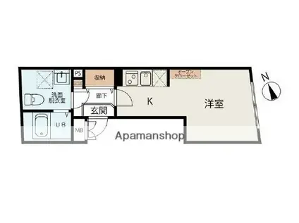 CROSS GRAY町屋(ワンルーム/2階)の間取り写真