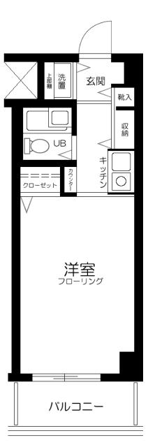 ペガサスマンション浄心寺坂(1K/2階)の間取り写真