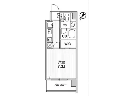 ディームス大塚(1K/8階)の間取り写真
