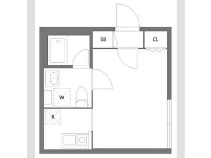ルーデンス日暮里(ワンルーム/4階)の間取り写真