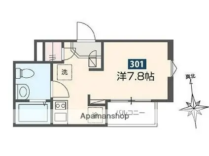 MELDIA新御徒町(ワンルーム/3階)の間取り写真