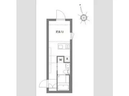 アピチェ板橋本町(ワンルーム/4階)の間取り写真