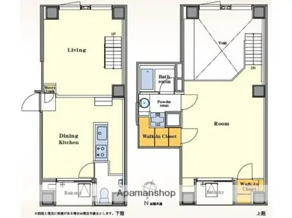 グラックス市ヶ谷一口坂(1LDK/6階)の間取り写真