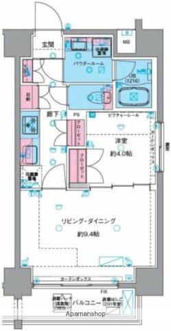 GENOVIA浅草6SKYGARDEN(1LDK/10階)の間取り写真
