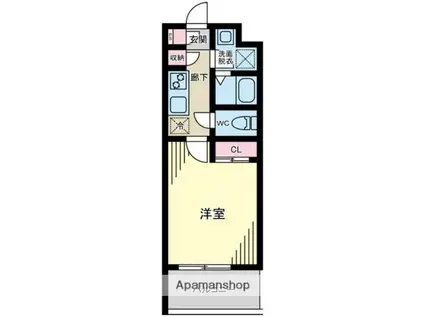 PRIME FOREST UI(1K/1階)の間取り写真