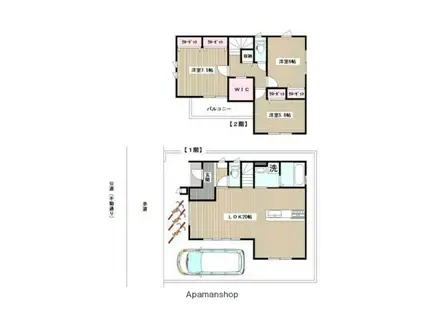 東武鉄道東上線 東武練馬駅 徒歩13分 2階建 築1年(3LDK)の間取り写真
