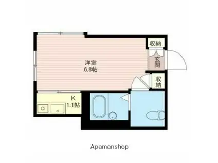 LA VILLA 目白坂(1K/1階)の間取り写真