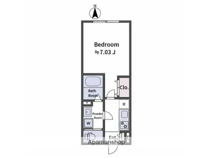 ALATO OYAMAⅡ(1K/1階)の間取り写真