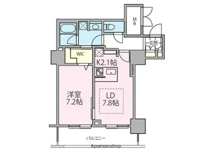 ロイヤルパークスタワー南千住(1LDK/5階)の間取り写真