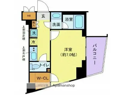 ディアレイシャス落合南長崎(1K/3階)の間取り写真