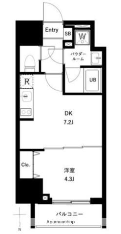 アーバンパーク王子Ⅱ(1DK/11階)の間取り写真